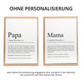 Papa Definition Karte personalisierbar mit Namen Vater Grußkarte Geschenk für Vater Postkarte Definition Vater