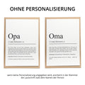 Oma Definition Karte personalisierbar mit Namen Oma Grußkarte Geschenk für Oma Postkarte Definition Oma Geschenkkarte