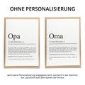 Opa Definition Karte personalisierbar mit Namen Opa Grußkarte Geschenk für Opa Postkarte Definition Opa Geschenkkarte