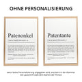 Patenonkel Definition Karte personalisierbar mit Namen Patenonkel Grußkarte Botschaft Patenonkel Postkarte Definition Patenonkel Verkündung