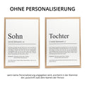 Sohn Definition A6 Karte personalisierbar mit Namen Grußkarte Geschenk für Sohn Klappkarte Definition Sohn Geschenkkarte Definition