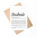 Soulmate Definition A6 Karte personalisierbar mit Namen Soulmate Grußkarte Geschenk Soulmate Klappkarte Definition Soulmate