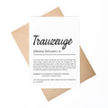 Trauzeugin Definition Karte personalisierbar mit Namen Trauzeugin Grußkarte Geschenkidee für Trauzeugin Postkarte Definition Trauzeugin Klappkarte