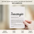 Trauzeugin Definition Karte personalisierbar mit Namen Trauzeugin Grußkarte Geschenkidee für Trauzeugin Postkarte Definition Trauzeugin Klappkarte