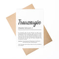 Trauzeugin Definition Karte personalisierbar mit Namen Trauzeugin Grußkarte Geschenkidee für Trauzeugin Postkarte Definition Trauzeugin Klappkarte