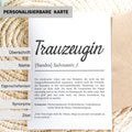 Trauzeugin Definition Karte personalisierbar mit Namen Trauzeugin Grußkarte Geschenkidee für Trauzeugin Postkarte Definition Trauzeugin Klappkarte