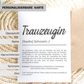 Trauzeugin Definition Karte personalisierbar mit Namen Trauzeugin Grußkarte Geschenkidee für Trauzeugin Postkarte Definition Trauzeugin Klappkarte