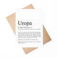 Uroma Definition Karte personalisierbar mit Namen Uroma Grußkarte Geschenk für Uroma Postkarte Definition Uroma Geschenkkarte