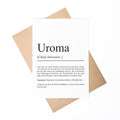 Uropa Definition Karte personalisierbar mit Namen Uropa Grußkarte Geschenk für Uropa Postkarte Definition Uropa Geschenkkarte