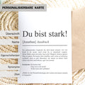 Du bist stark Definition Karte personaliserbar mit Namen Mutmacher Karte Affirmation Karte für Kinder Motivationskarte Freundschaft