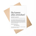 Du kannst alles erreichen Definition Karte personaliserbar mit Namen Mutmacher Karte Affirmation Karte für Kinder Motivationskarte Freunde