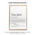 Trau dich Definition Karte personaliserbar mit Namen Mutmacher Karte Affirmation Karte für Kinder Motivationskarte Freundschaft