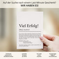 Viel Erfolg Definition Karte personaliserbar mit Namen Mutmacher Karte Affirmation Karte für Kinder Motivationskarte Freundschaft