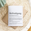 Befriedigung Definition Karte personaliserbar Emotionen Mutmacher Karte Spirituelle Karte Motivationskarte