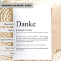 KARTE Danke Definition Karte Geschenk Grußkarte Danke Postkarte beschreibbar Spruchkarte zum Verschenken Danke Sagen Ideen