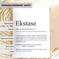 Ekstase Definition Karte personaliserbar Emotionen Mutmacher Karte Spirituelle Karte Motivationskarte