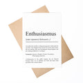 Enthusiasmus Definition Karte personaliserbar Emotionen Mutmacher Karte Spirituelle Karte Motivationskarte