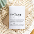 Hoffnung Definition Karte personaliserbar Emotionen Mutmacher Karte Spirituelle Karte Motivationskarte