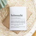 Sehnsucht Definition Karte personaliserbar Emotionen Mutmacher Karte Spirituelle Karte Motivationskarte