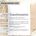 Transformation Definition Karte personaliserbar Emotionen Mutmacher Karte Spirituelle Karte Motivationskarte