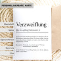 Verzweiflung Definition Karte personaliserbar Emotionen Mutmacher Karte Spirituelle Karte Motivationskarte