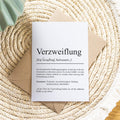 Verzweiflung Definition Karte personaliserbar Emotionen Mutmacher Karte Spirituelle Karte Motivationskarte