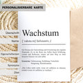 Wachstum Definition Karte personaliserbar Emotionen Mutmacher Karte Spirituelle Karte Motivationskarte