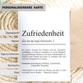 Zufriedenheit Definition Karte personaliserbar Emotionen Mutmacher Karte Spirituelle Karte Motivationskarte
