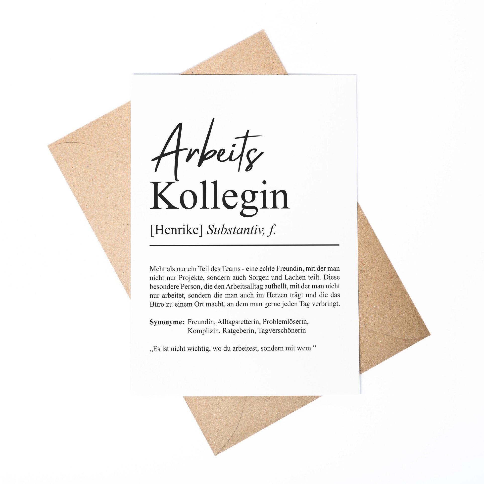 Arbeitskollege Definition Karte personalisierbar mit Namen Beruf Postkarte Kollege Geschenk Geburtstag Kollege Postkarte Definition