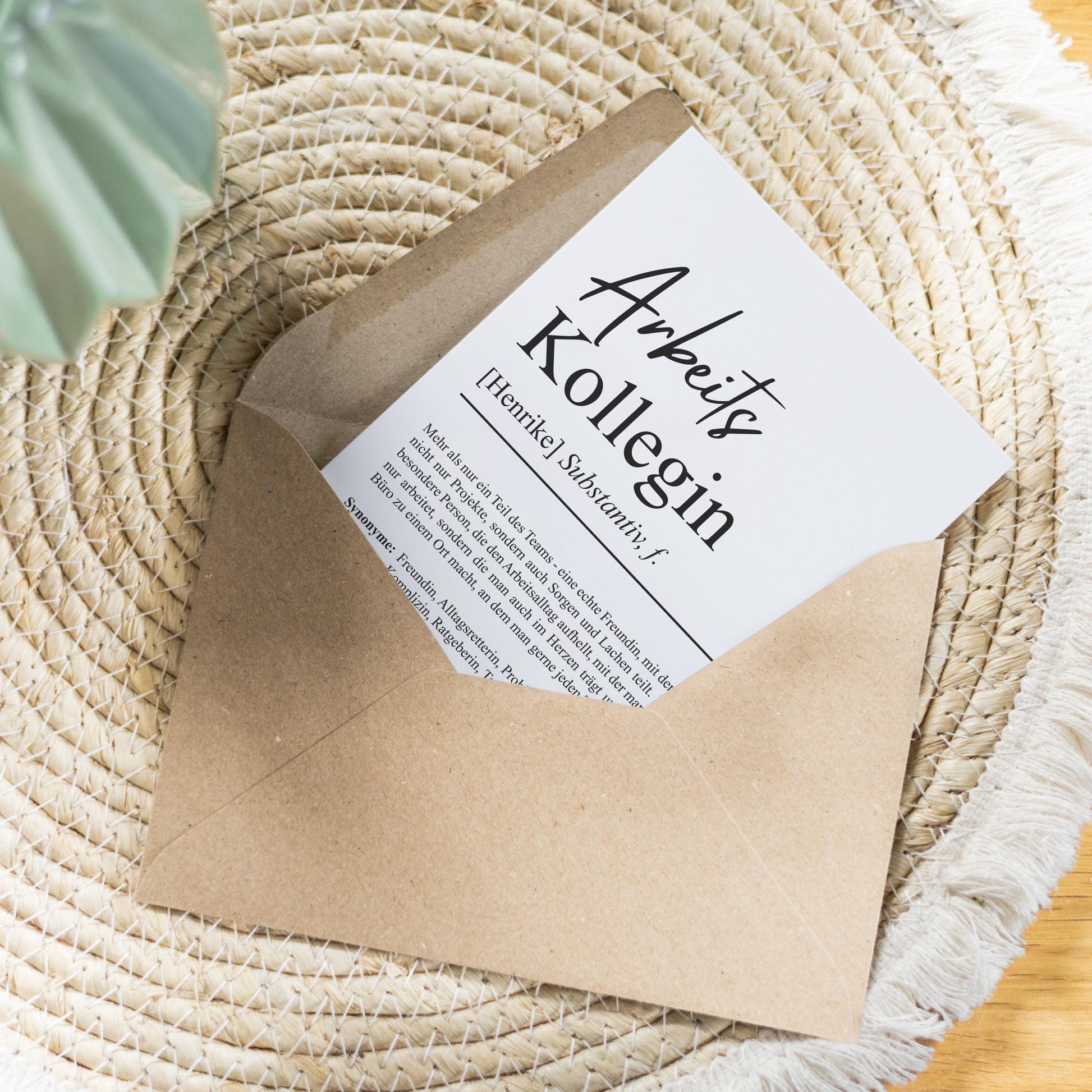 Arbeitskollegin Definition Karte personalisierbar mit Namen Beruf Postkarte Kollegin Geschenk Geburtstag Kollegin Postkarte Definition