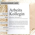 Arbeitskollegin Definition Karte A6 personalisierbar mit Namen Beruf Postkarte Kollegin Geschenk Geburtstag Kollegin Klappkarte Definition