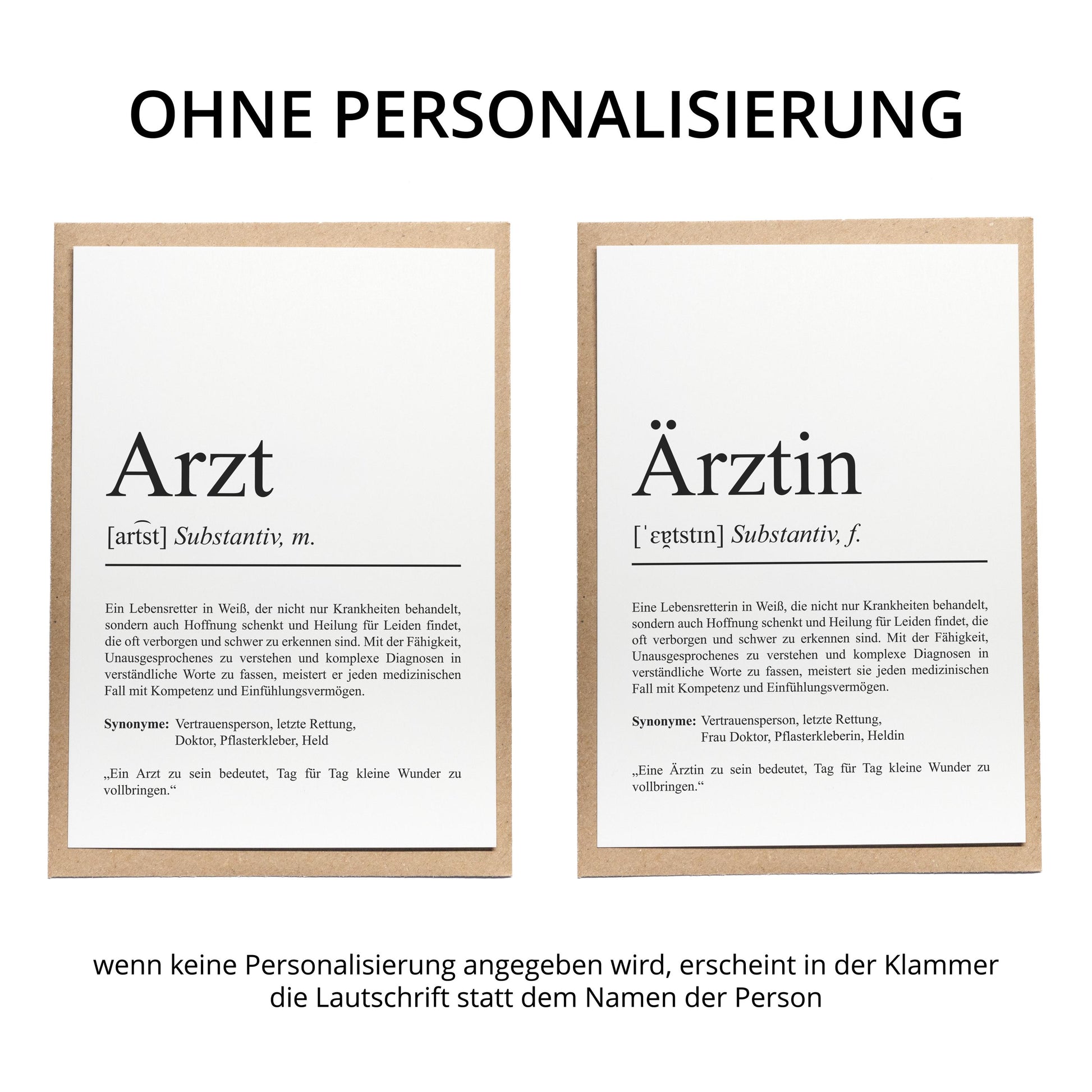 Ärztin Definition Karte personalisierbar mit Namen Beruf Postkarte Ärztin Geschenk Geburtstag Ärztin Postkarte Definition