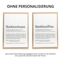 Bankkauffrau Definition Karte personalisierbar mit Namen Beruf Postkarte Bankkauffrau Geschenk Geburtstag Bankkauffrau Postkarte Definition