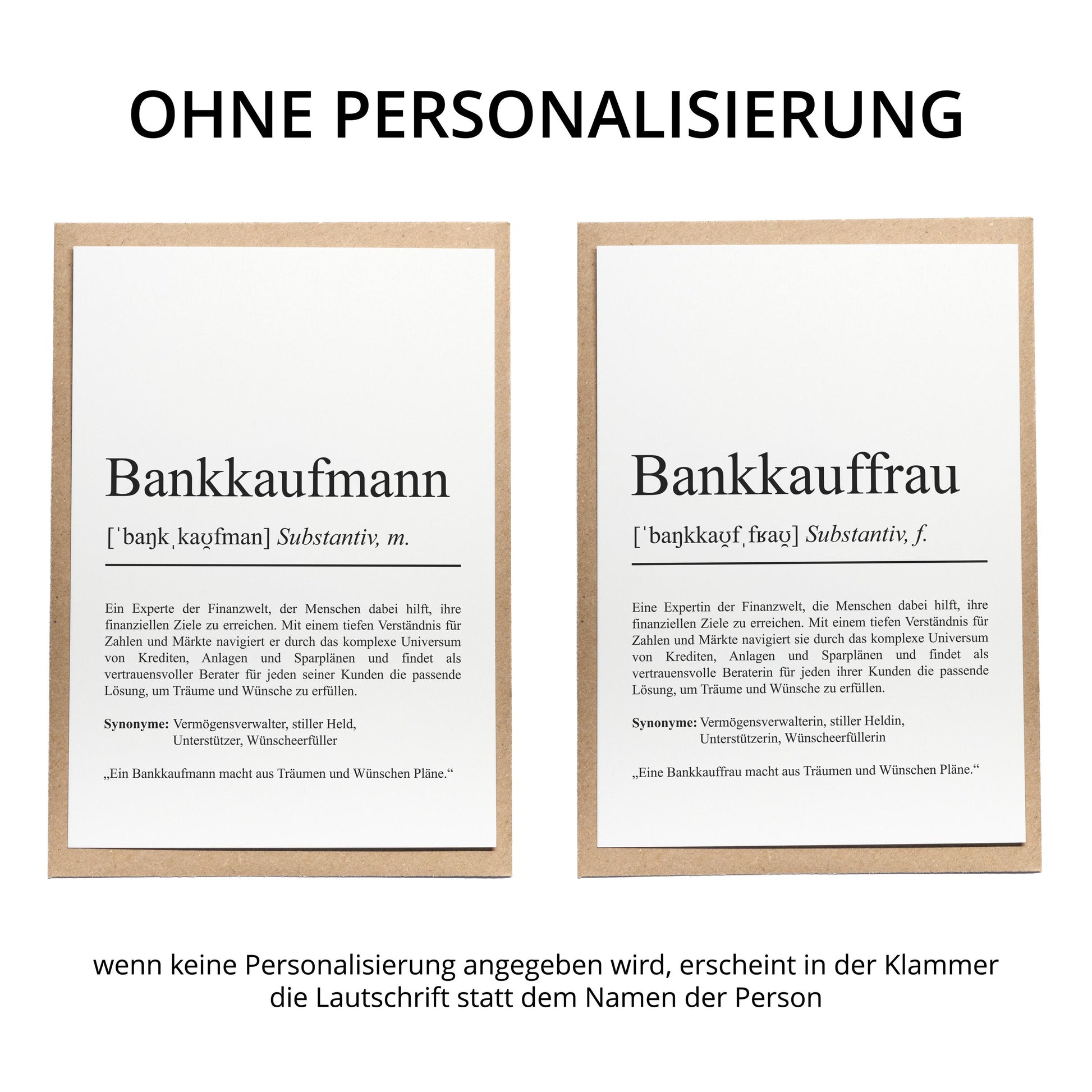 Bankkauffrau Definition Karte personalisierbar mit Namen Beruf Postkarte Bankkauffrau Geschenk Geburtstag Bankkauffrau Postkarte Definition