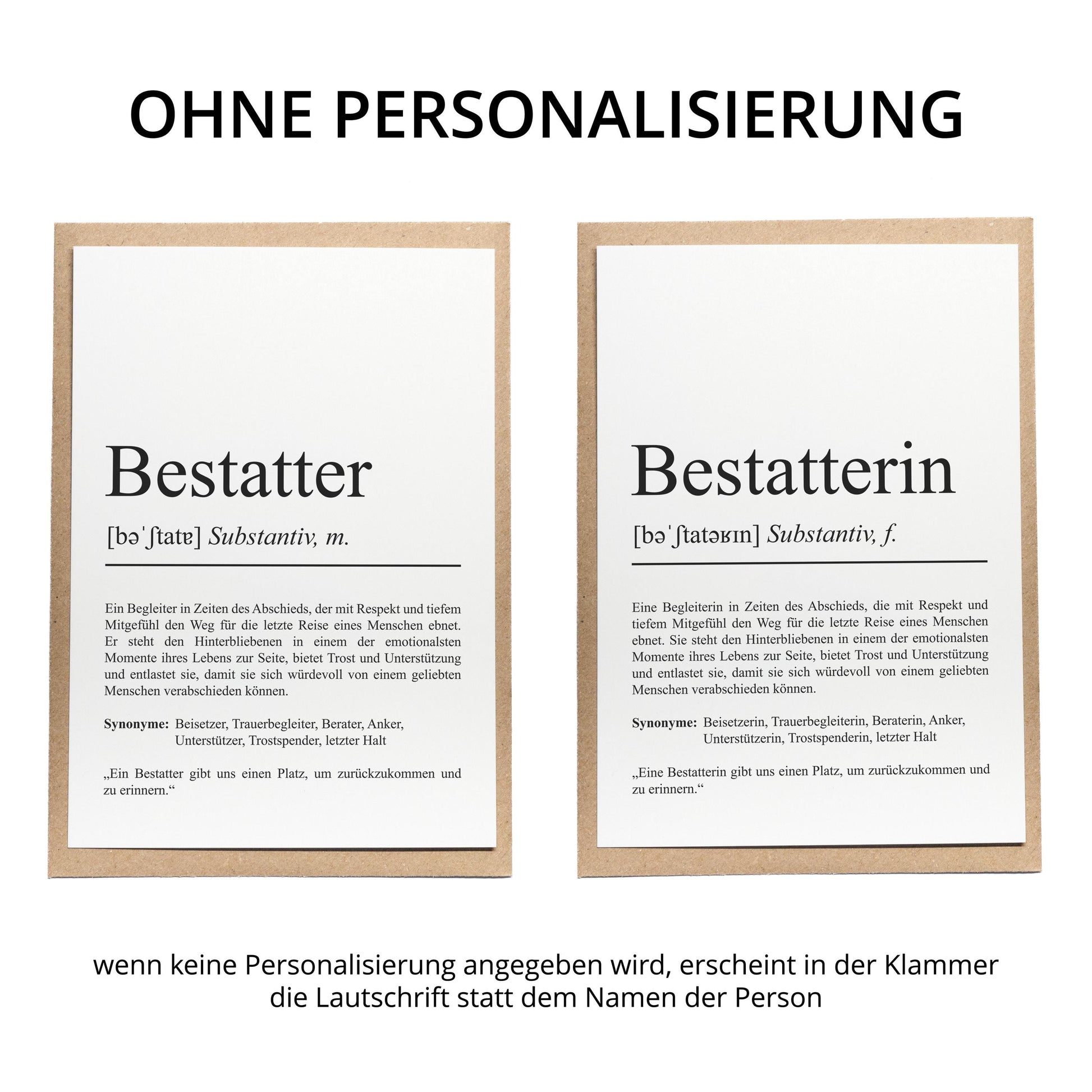 Bestatter Definition Karte personalisierbar mit Namen Beruf Postkarte Bestatter Geschenk Geburtstag Bestatter Postkarte Definition