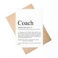 Coach Definition Karte A6 personalisierbar mit Namen Beruf Grußkarte Coach Geschenk Geburtstag Coach Klappkarte Definition