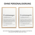 Eventmanager Definition A6 Karte personalisierbar mit Namen Beruf Grußkarte Eventmanager Geschenk Geburtstag Eventmanager Klappkarte