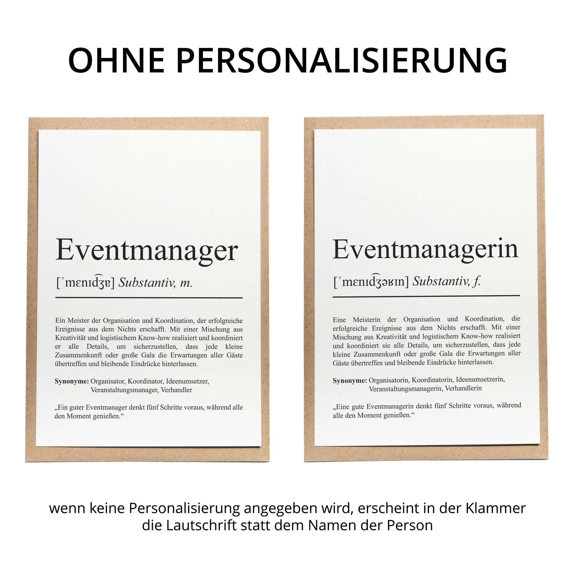Eventmanager Definition A6 Karte personalisierbar mit Namen Beruf Grußkarte Eventmanager Geschenk Geburtstag Eventmanager Klappkarte