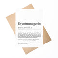 Eventmanager Definition A6 Karte personalisierbar mit Namen Beruf Grußkarte Eventmanager Geschenk Geburtstag Eventmanager Klappkarte