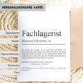 Fachlagerist Definition Karte personalisierbar mit Namen Beruf Grußkarte Fachlagerist Geschenk Geburtstag Fachlagerist Postkarte Definition