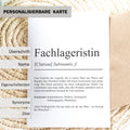 Fachlageristin Definition Karte personalisierbar mit Namen Beruf Grußkarte Fachlageristin Geschenk Geburtstag Fachlageristin Postkarte