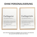 Fachlageristin Definition Karte personalisierbar mit Namen Beruf Grußkarte Fachlageristin Geschenk Geburtstag Fachlageristin Postkarte