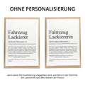 Fahrzeuglackierer Definition Karte personalisierbar mit Namen Beruf Grußkarte Lackierer Geschenk Geburtstag Lackierer Postkarte Definition