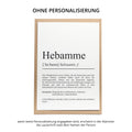 Hebamme Definition Karte personalisierbar mit Namen Beruf Grußkarte Hebamme Geschenk Geburtstag Hebamme Postkarte Definition
