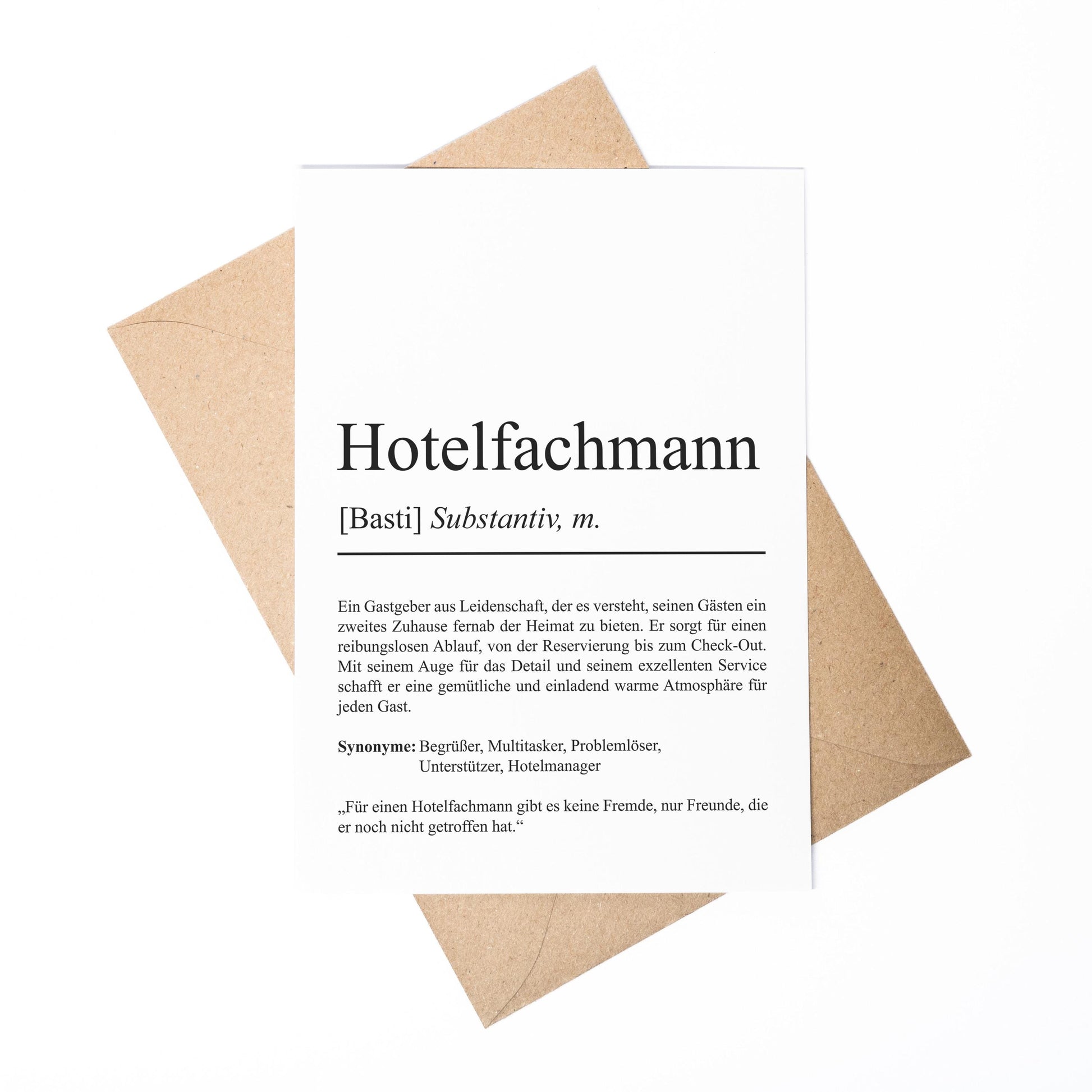 Hotelfachfrau Definition Karte personalisierbar mit Namen Beruf Grußkarte Hotelfachfrau Geschenk Geburtstag Hotelfachfrau Postkarte