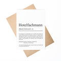 Hotelfachmann Definition Karte A6 personalisierbar mit Namen Beruf Grußkarte Hotelfachmann Geschenk Geburtstag Hotelfachmann Klappkarte