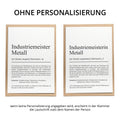 Industriemeister Metall Definition Karte personalisierbar mit Namen Beruf Grußkarte Industriemeister Geschenk Geburtstag Meister Postkarte