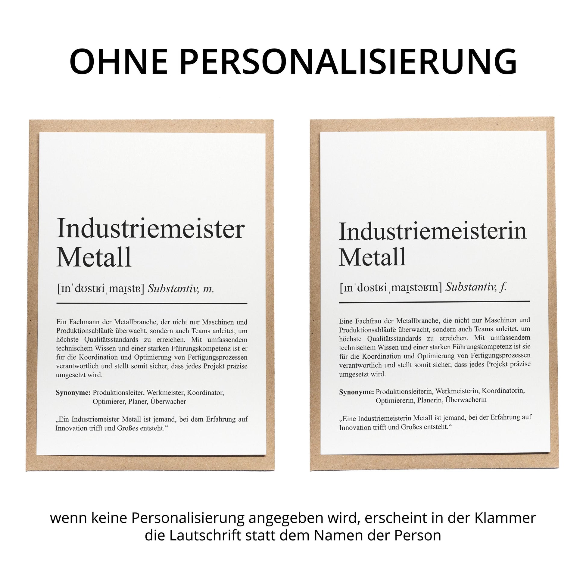 Industriemeister Metall Definition Karte personalisierbar mit Namen Beruf Grußkarte Industriemeister Geschenk Geburtstag Meister Postkarte