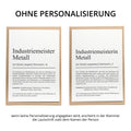 Industriemeisterin Metall Definition Karte personalisierbar mit Namen Beruf Grußkarte Industriemeisterin Geschenk Geburtstag Postkarte