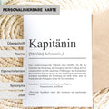 Kapitänin Definition Karte personalisierbar mit Namen Beruf Grußkarte Kapitänin Geschenk Geburtstag Kapitänin Postkarte Definition